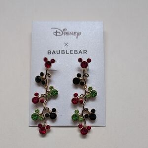 Red, Green, and Black Earrings